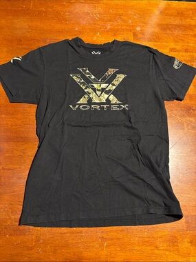 Vortex Men's Black Short Sleeve Logo Tee